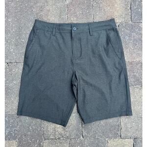 Hang Ten mens gray pinstripe stretchy casual performance shorts size 34